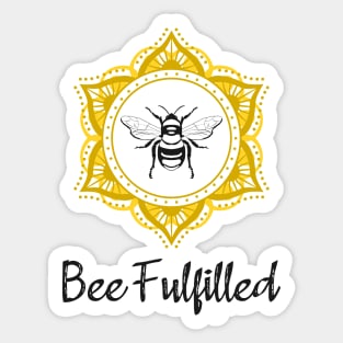 Bee Fulfilled Mandala Sticker